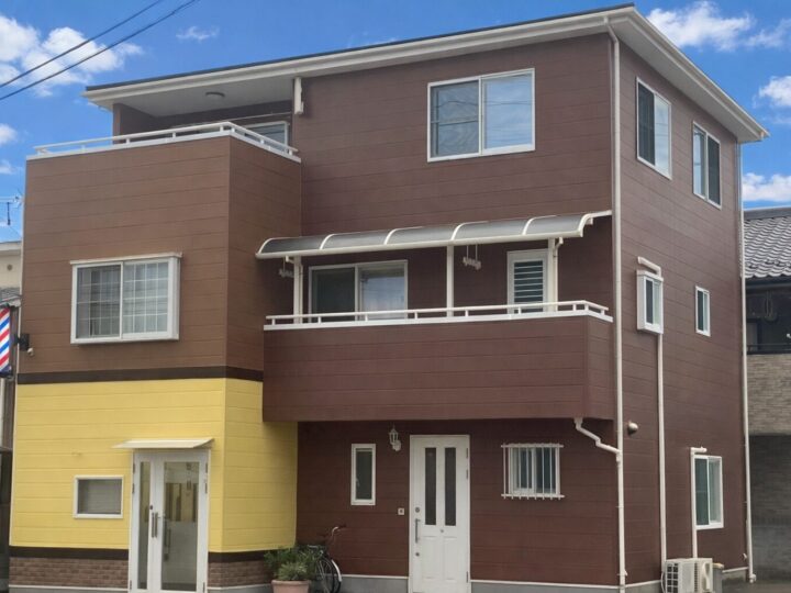 東温市N様　屋根カバー工事＆外壁の色にこだわった3色カラー