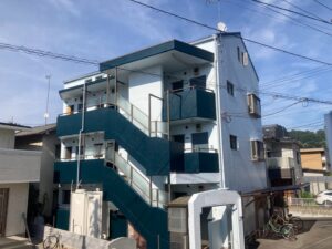 松山市マンション塗装　色と耐久性にもこだわったおしゃれ塗装　シミュレーションでイメージを