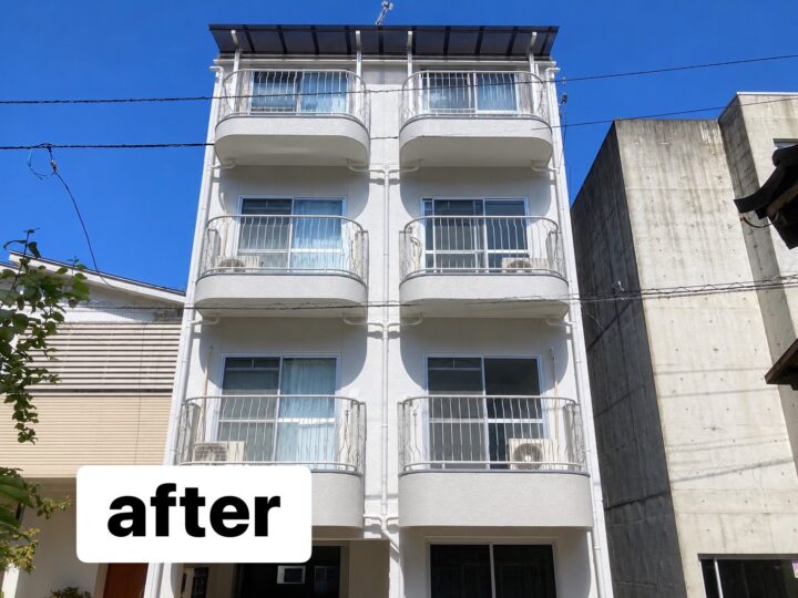 現状のお色を活かしつつイメージチェンジ！松山市　マンション塗装